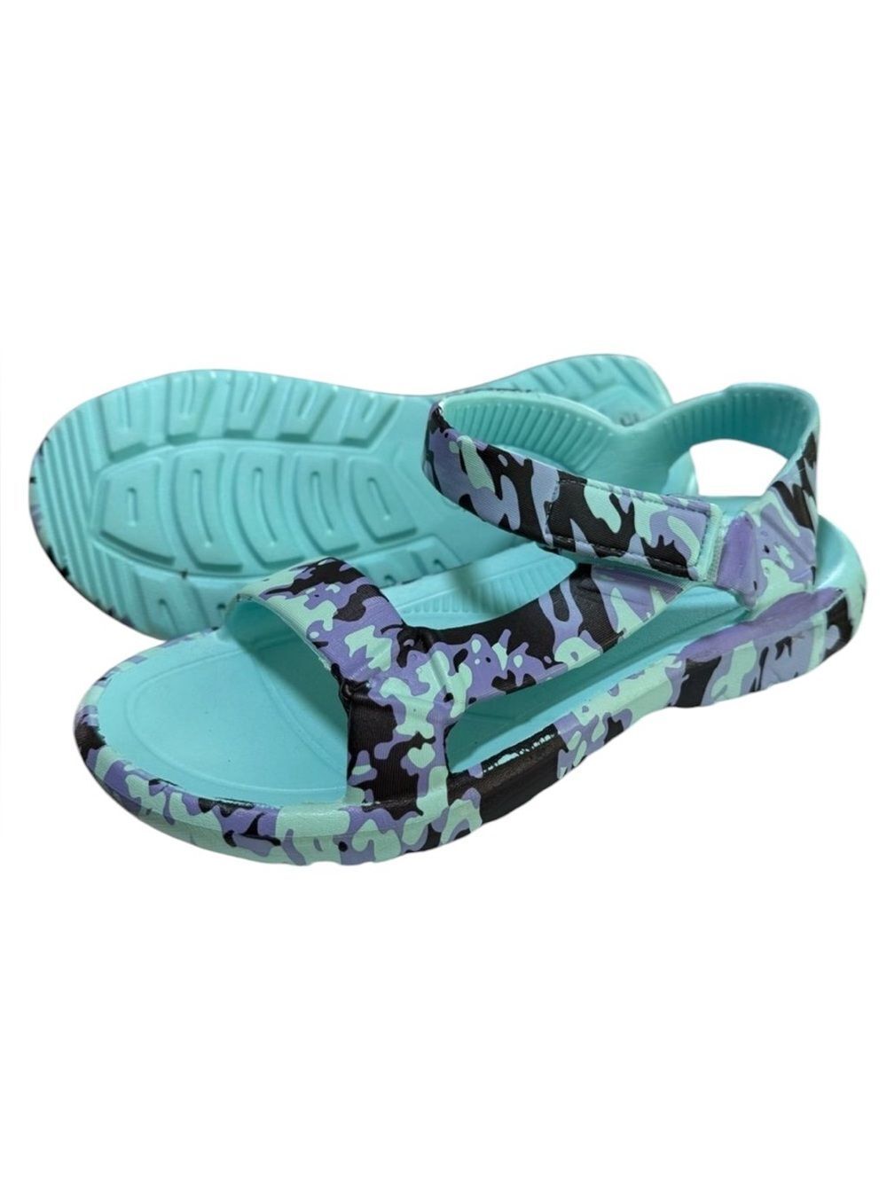 Ocean + Coast Minty Aqua Tie Dye comfort Sport Water Sandals Size 10